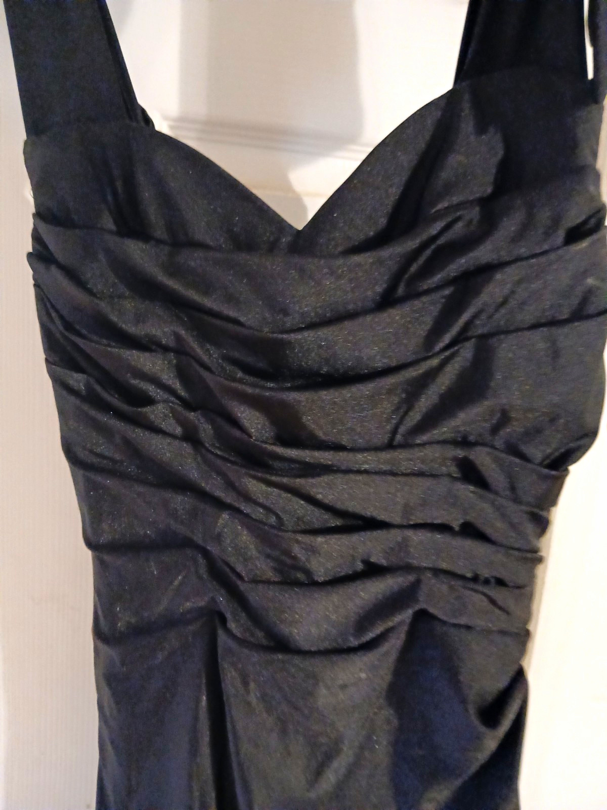 Ladivine by Cinderella Divine Black Ruched Mermaid Formal Gown Dress Size 4
