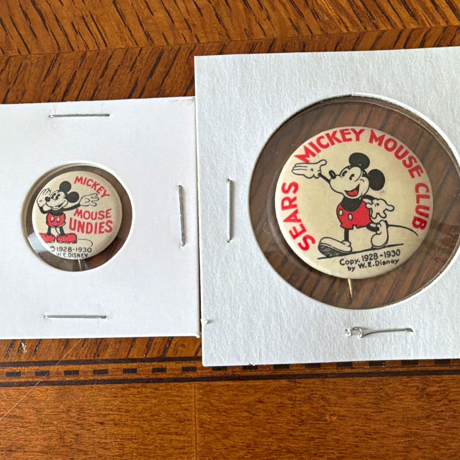 Vintage Mickey Mouse Club Sears Disney Pinback Pins/Buttons Set 1928-1930 Vintage Mickey Mouse Club Sears Disney Pinback Pins/Buttons Set 1928-1930