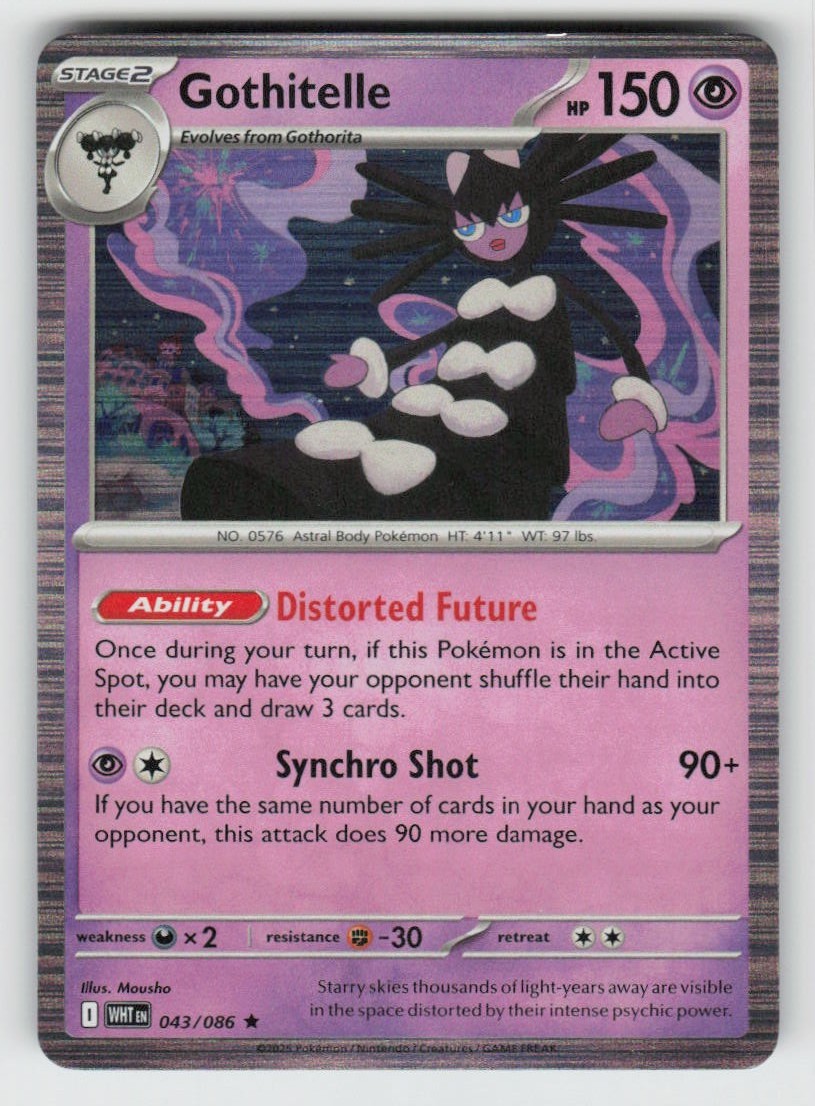 Holo Gothitelle 043/086 Rare White Flare Near Mint
