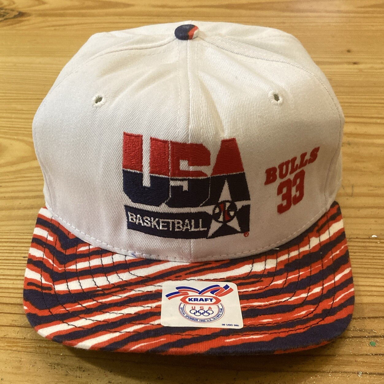 Vintage Dream Team Scottie Pippen Bulls #33 Cap Hat Snapback Rare NWOT Olympics