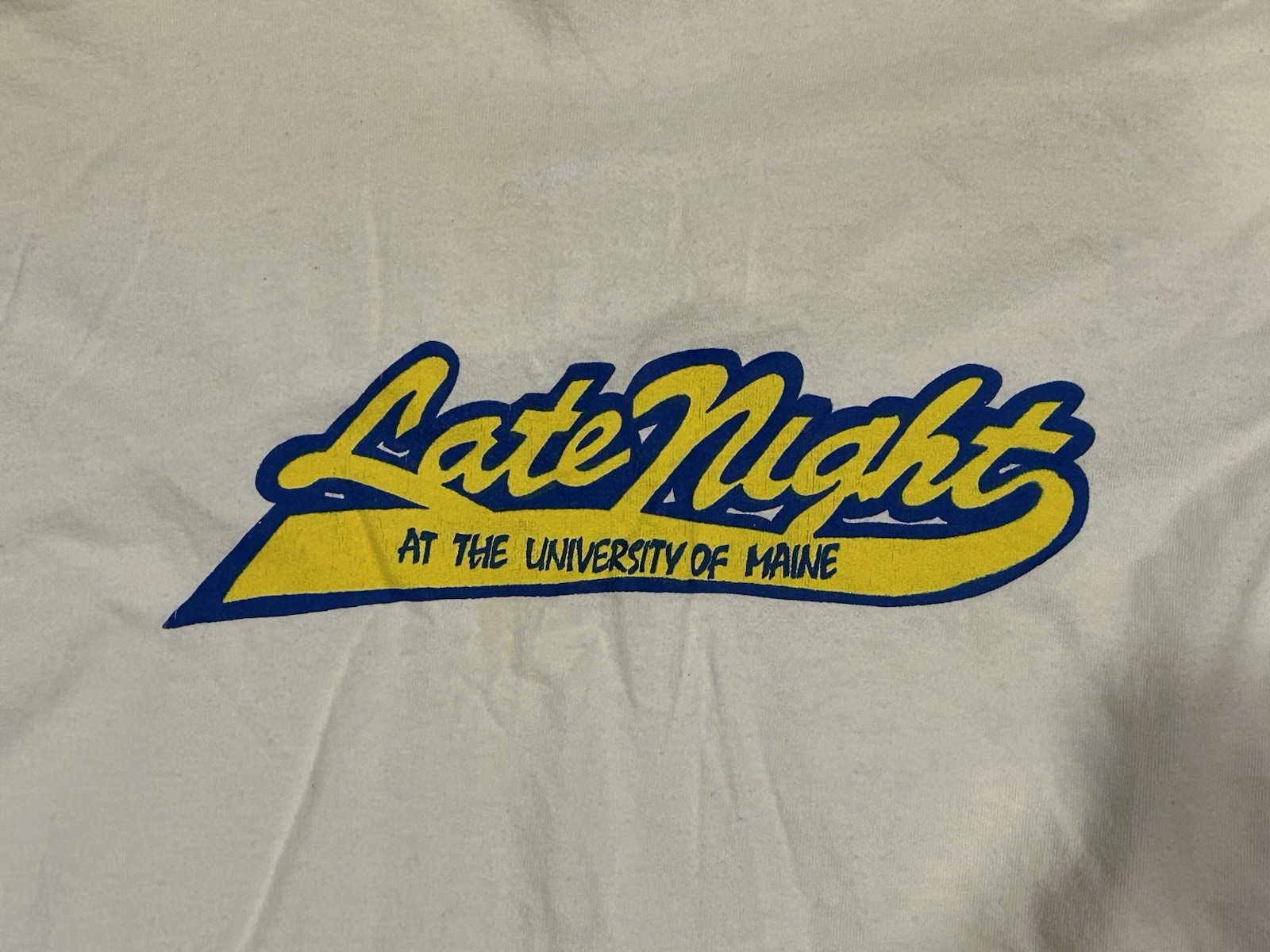Vintage 90s University of Maine T-Shirt Late Night XL Top Ten Biggest Lies