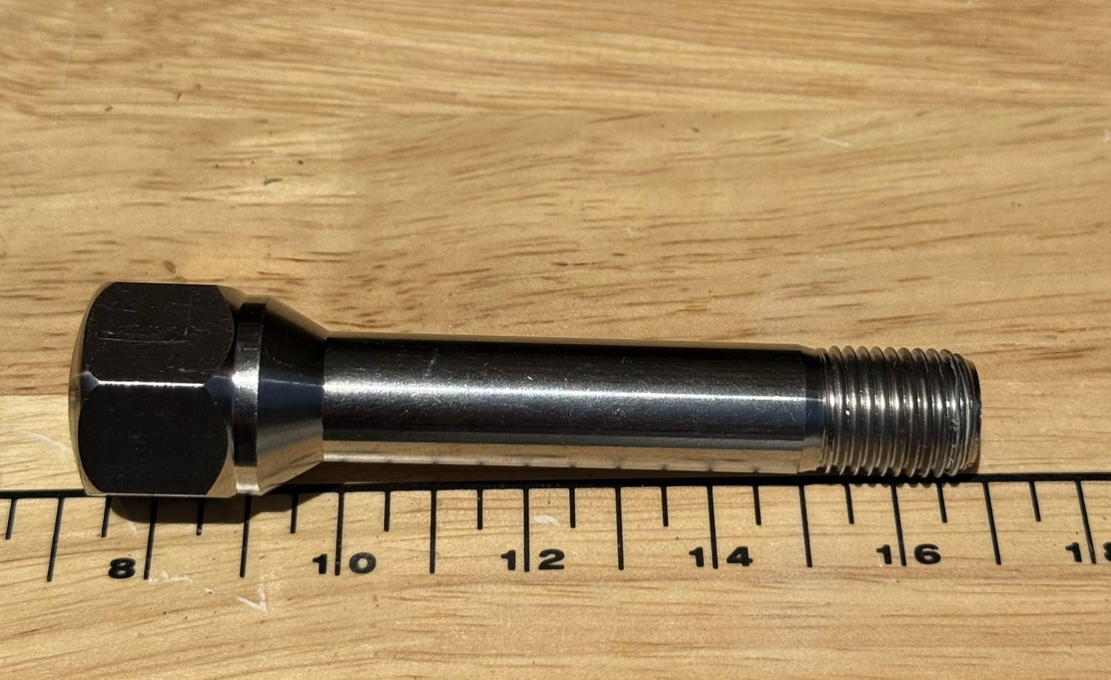 10x Ferrari Titanium Lug Bolts 22mm hex head 52mm shaft Aerospace Grade 6AL4V