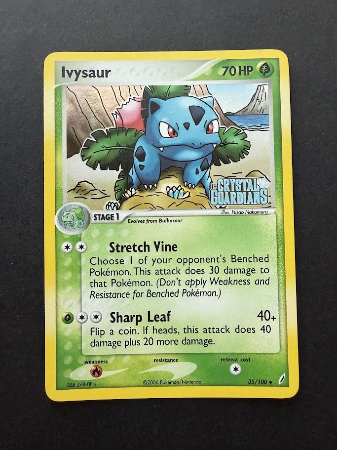 Ivysaur 35/100 Reverse Holo Uncommon Crystal Guardians LP