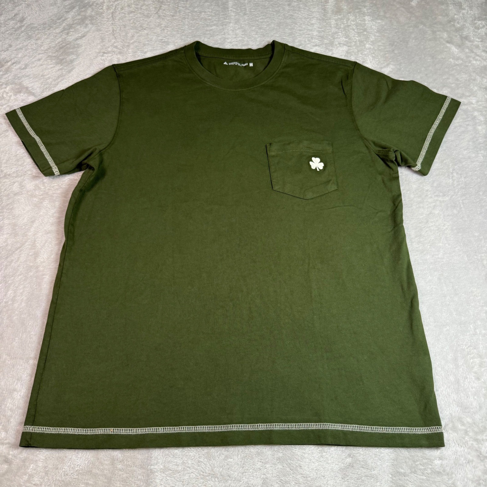 NWOT American Giant Unisex St. Patrick\'s Pocket Tee M Rifle Green