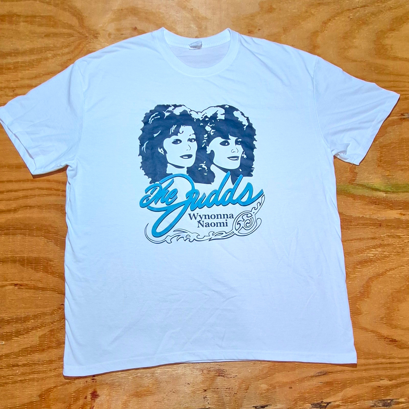 The Judds Wynonna Naomi Graphic Print White Crew Neck T-Shirt Mens 2XL