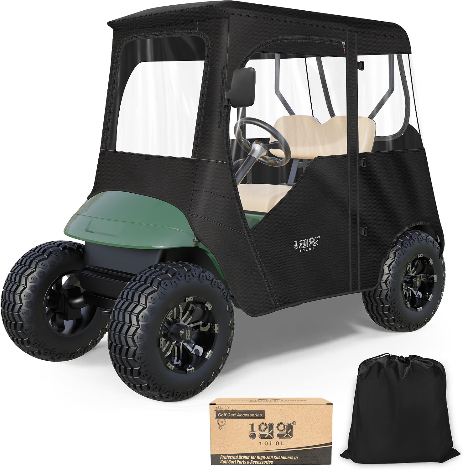 10L0L 2 Passenger Golf Cart Driving Enclosure for EZGO TXT/RXV Model