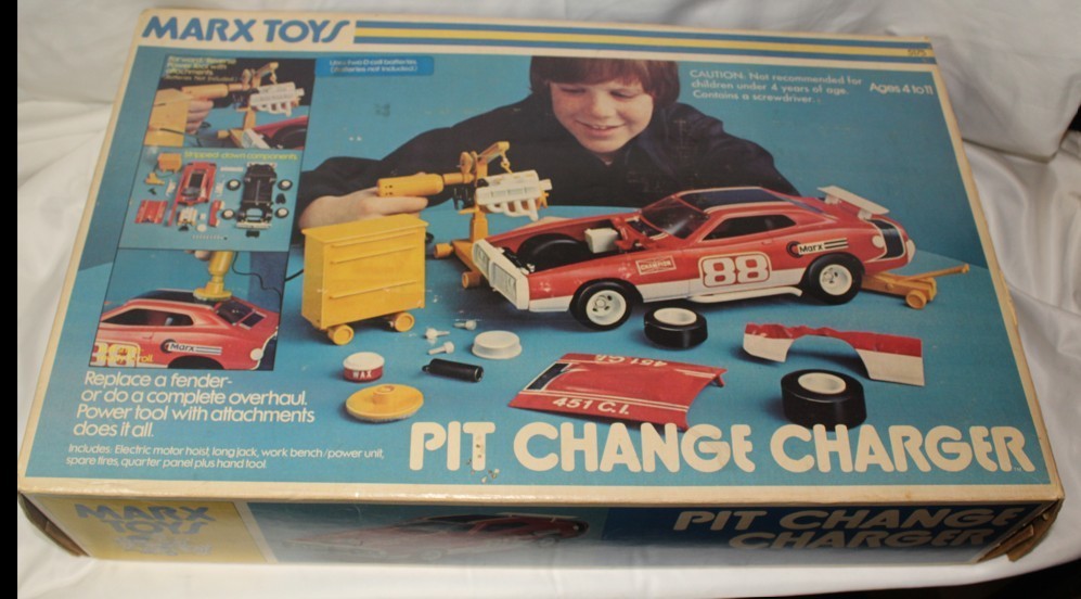 Vintage 1974 Louis Marx Pit Change Dodge Charger Race Car Toy Vintage 1974 Louis Marx Pit Change Dodge Charger Race Car Toy