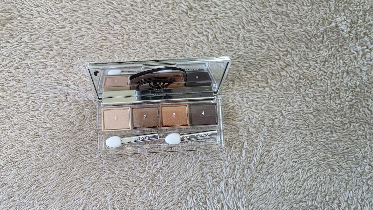 Clinique All About Shadow Quad Jute Brown, At Dusk, Daybreak, Moroccan Brown 