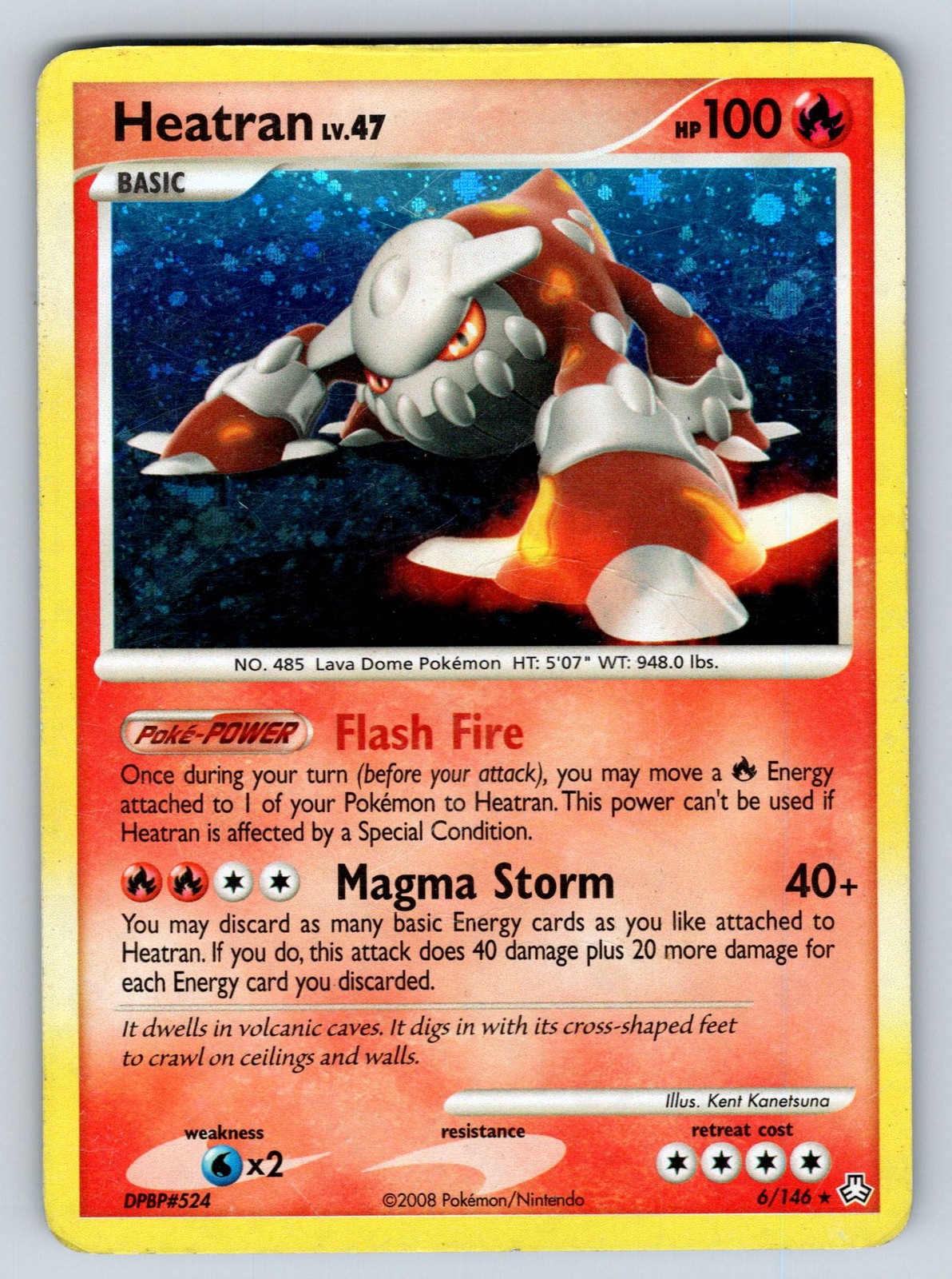 Holofoil Heatran (6) 6/146 Legends Awakened HP