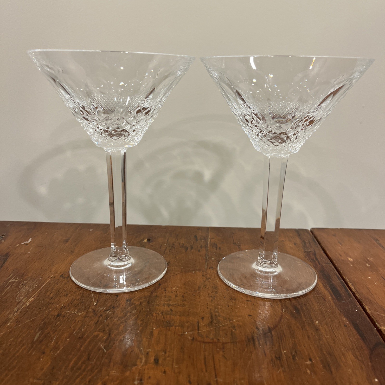 2 RARE VTG WATERFORD Crystal COLLEEN Cut Tall Cocktail Glass SIGNED 6\ 2 RARE VTG WATERFORD Crystal COLLEEN Cut Tall Cocktail Glass SIGNED 6\