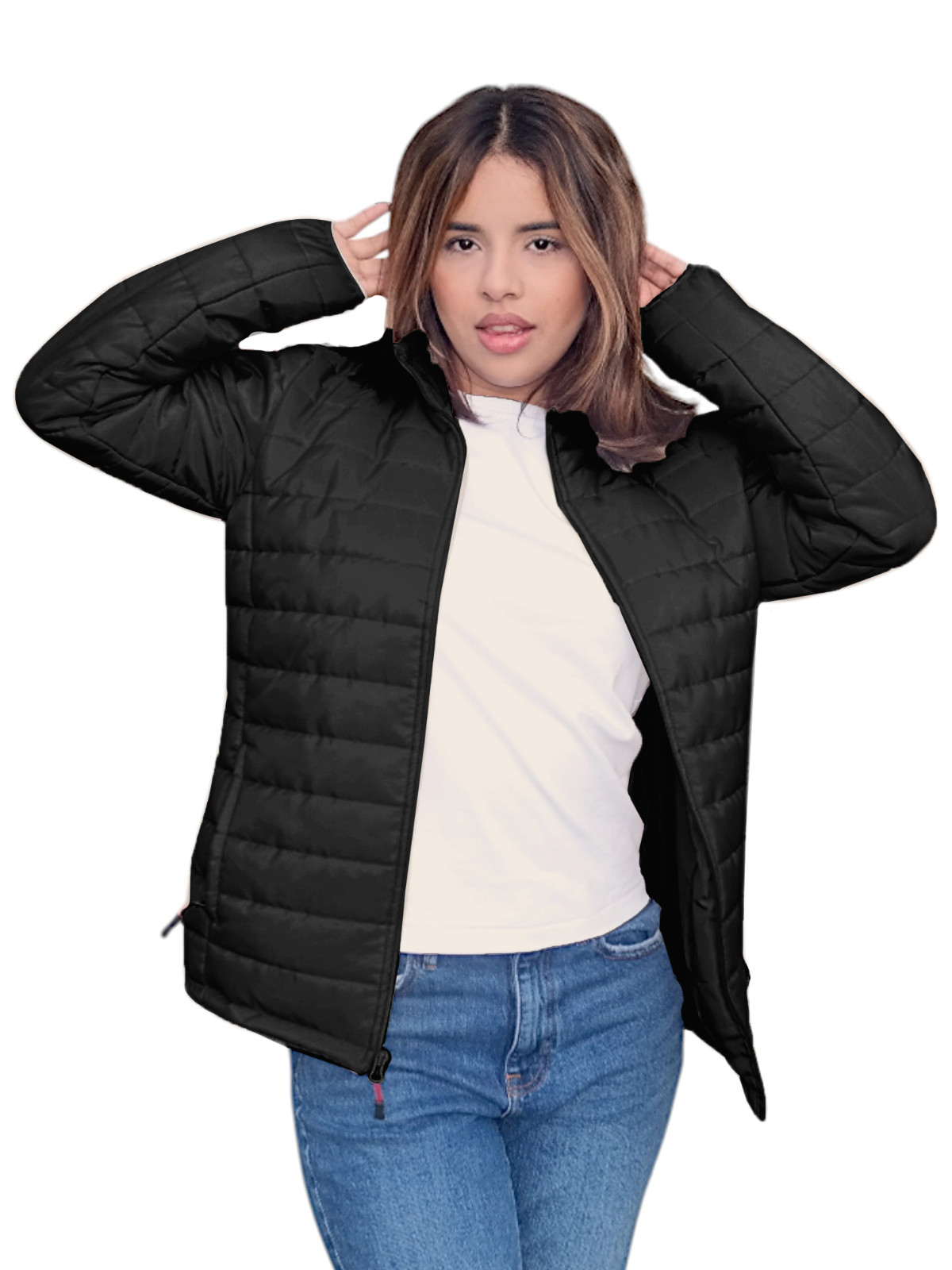 NEW Women’s Puffer Work Jacket – Durable Quilted Lightweight Warm Coat USA