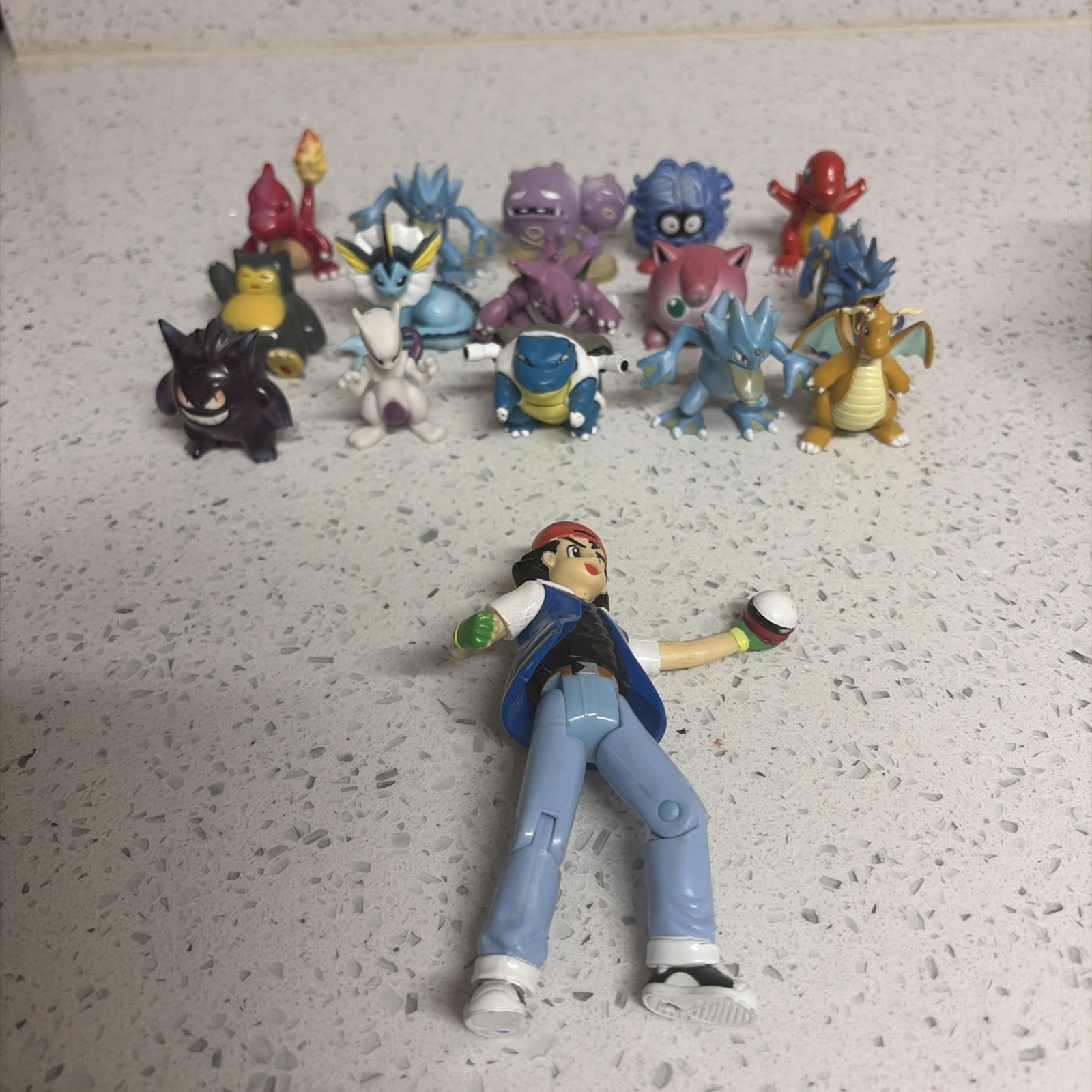 Vintage Pokemon  Tomy Figures - Lot of 15 Mixed Lot Mewtwo,Gengar, And More
