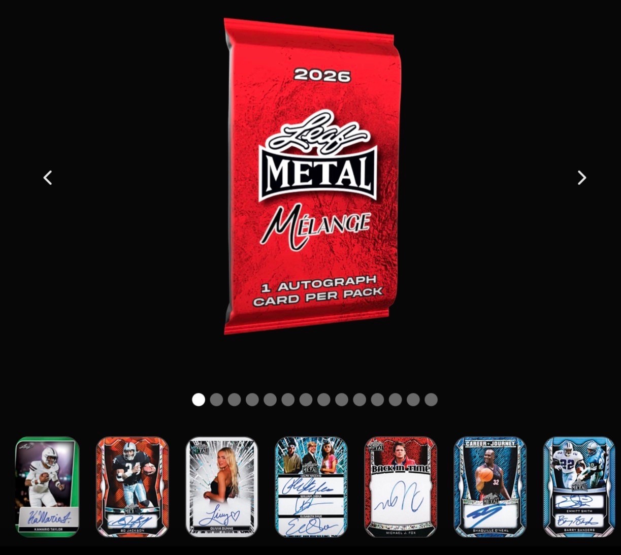2026 Leaf Metal Melange Factory Sealed Hobby Pack 1 AUTO PER PACK