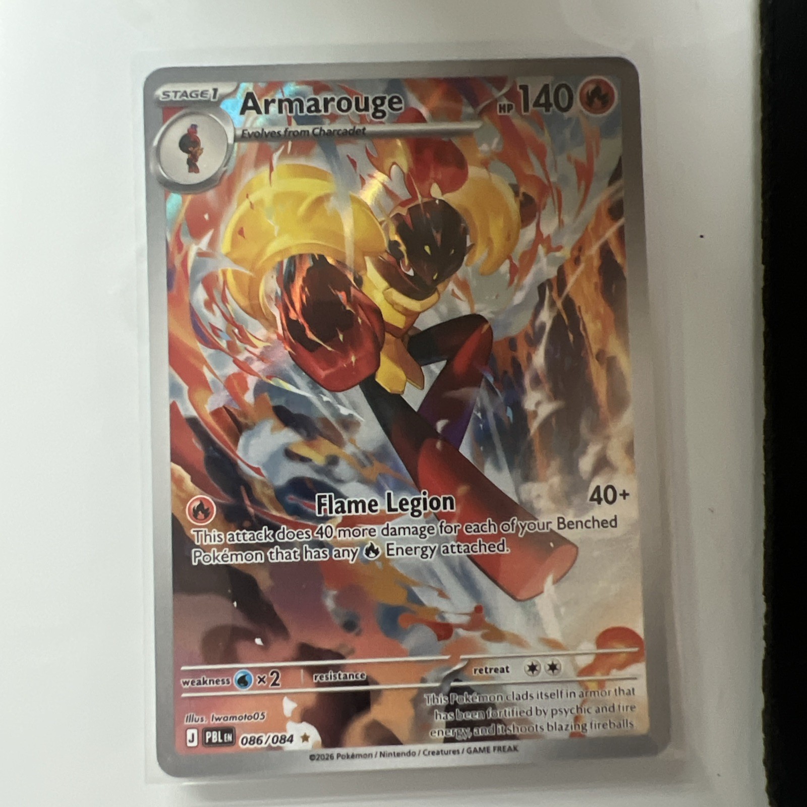 Pokémon TCG Armarouge 086/084 Full Art Holo Illustration Rare Pitch Black