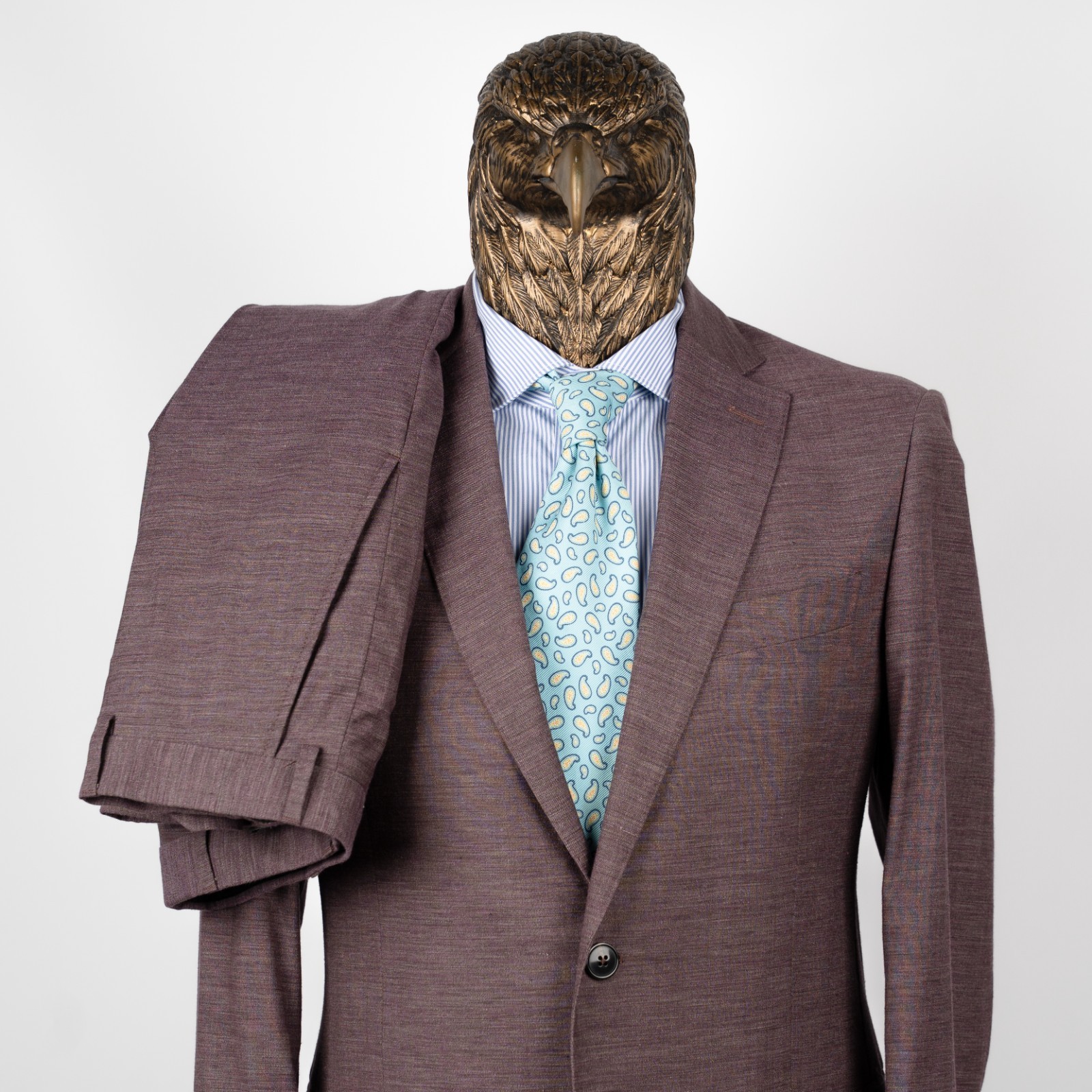 NWT $1950 Pal Zileri LAB Wool and Cotton Solid Suit Dirty Pink 44US/54IT