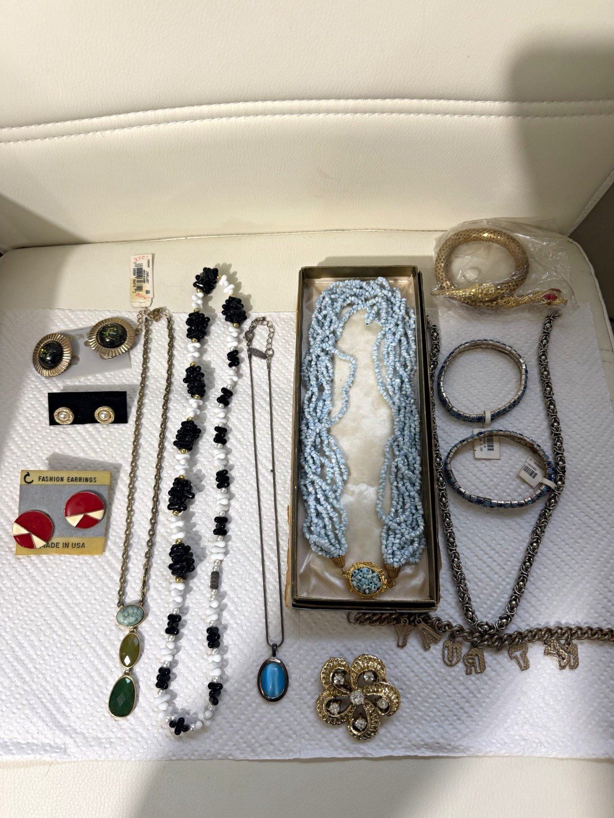 Fashion Jewelry Mixed Lot 11pc Multicolor Mixed Materials Earrings Necklaces
