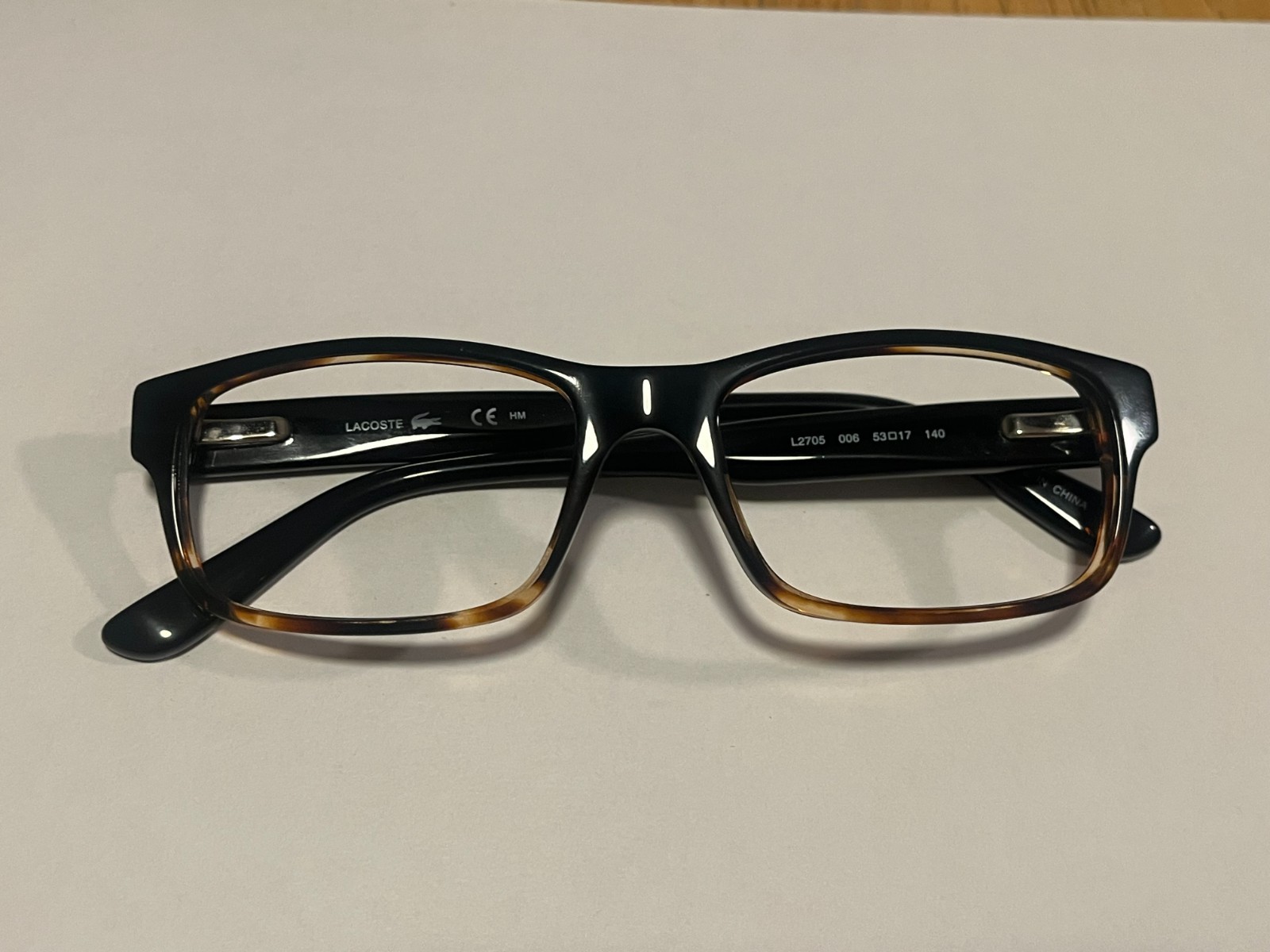 Lacoste L2705 006 Black Gradient Eyeglass Frames 53-17-140 NWT