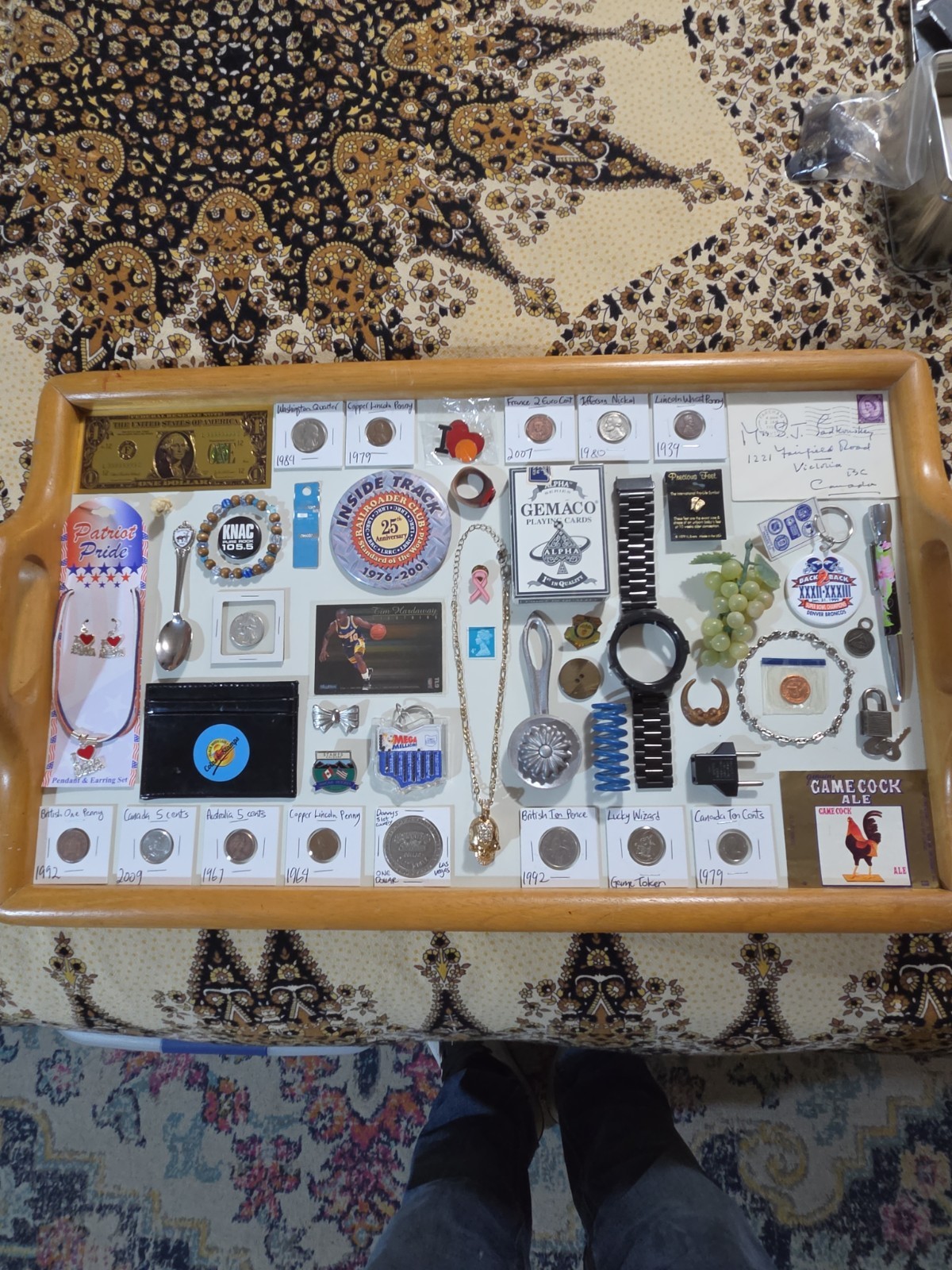 Vintage Junk Drawer With Coins, Jewlery, Real Silver, And More Vintage Junk Drawer With Coins, Jewlery, Real Silver, And More