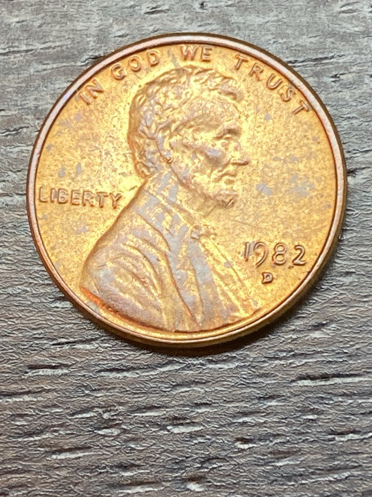 1982-D Lincoln Memorial Cent BN Copper 3.06g Business Strike Small Cent