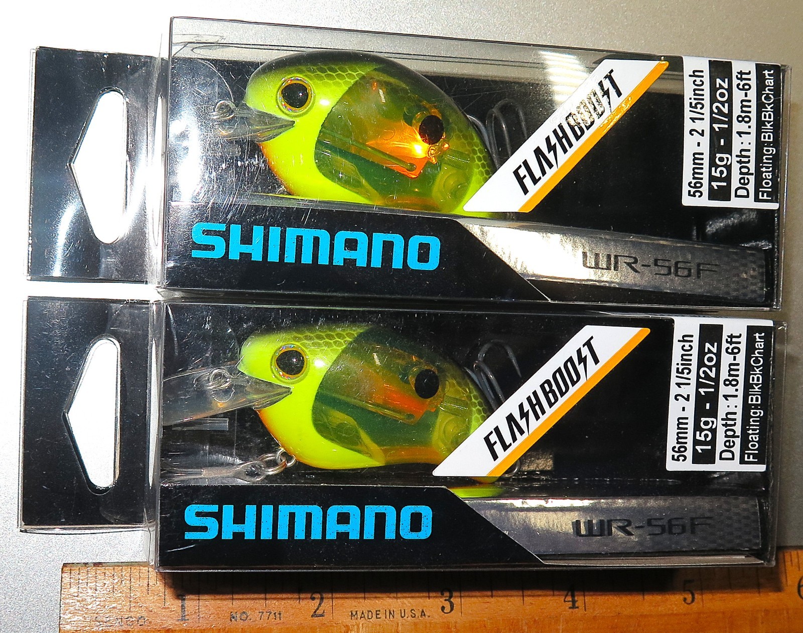 Lot of (2) Shimano WORLD CRANK FLASH BOOST Crankbait (WR-56FFB) New Lot of (2) Shimano WORLD CRANK FLASH BOOST Crankbait (WR-56FFB) New