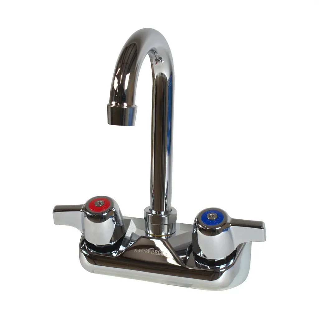 BK Resources BKF-W-3G-G WorkForce Splash Mount Faucet w/ 3\