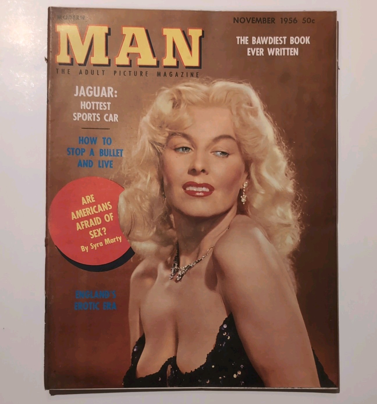 Modern Man Magazine November 1956 Syra Marty Cover Girl No Label Rare Vintage Modern Man Magazine November 1956 Syra Marty Cover Girl No Label Rare Vintage