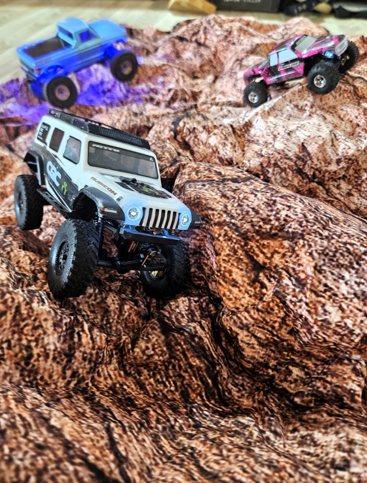 Folding RC Rock Crawler Course 5x7 Terrain Mat for SCX24 TRX4M SCX30 1/18 1:24