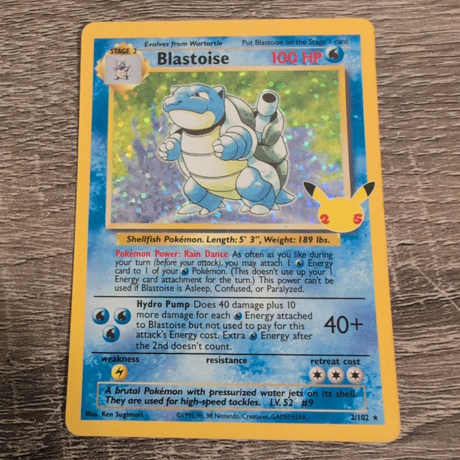 Blastoise 2/102 Celebrations: Classic Collection Holo
