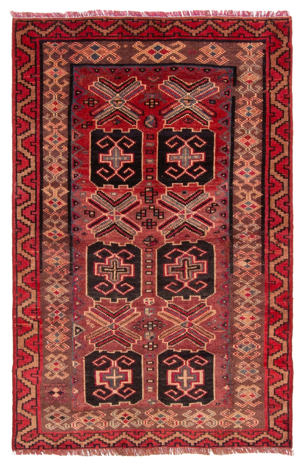 Vintage Hand-Knotted Area Rug 3\'8\