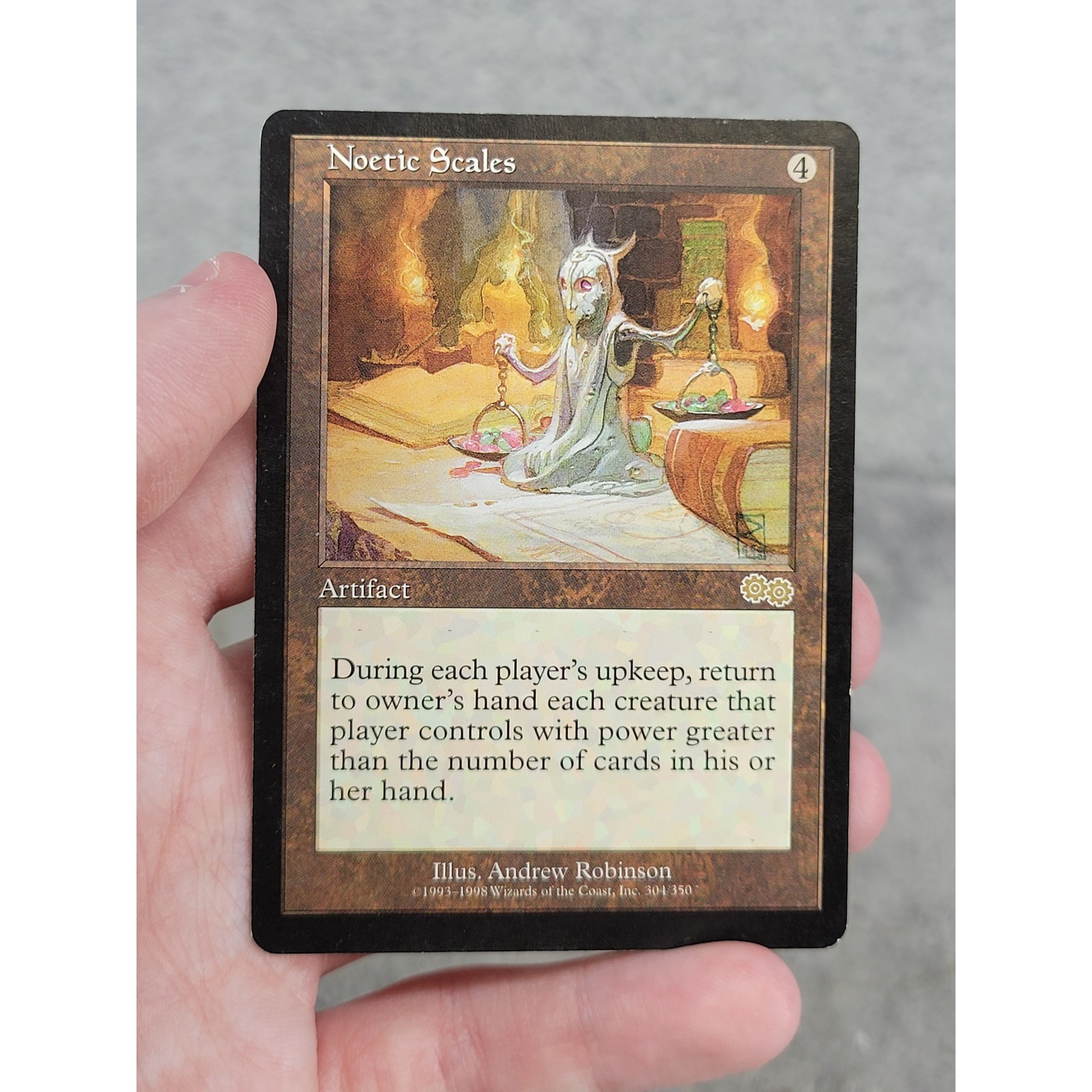 Magic The Gathering Noetic Scales Urza's Saga 304/350 Rare Artifact MTG Card