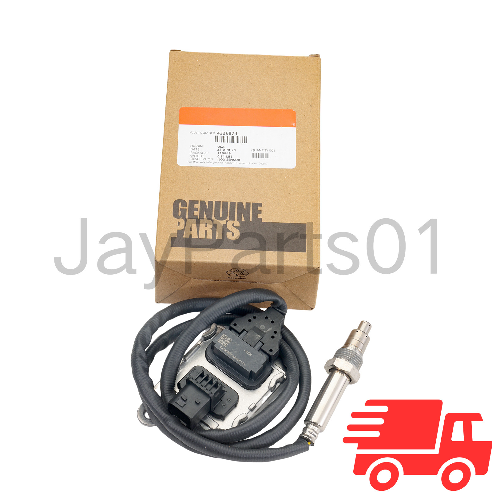 NEW SENSOR,NITROGEN OXIDE OEM 4326874 SUPERCED P/N 4326874RX 11.0L 15.0L