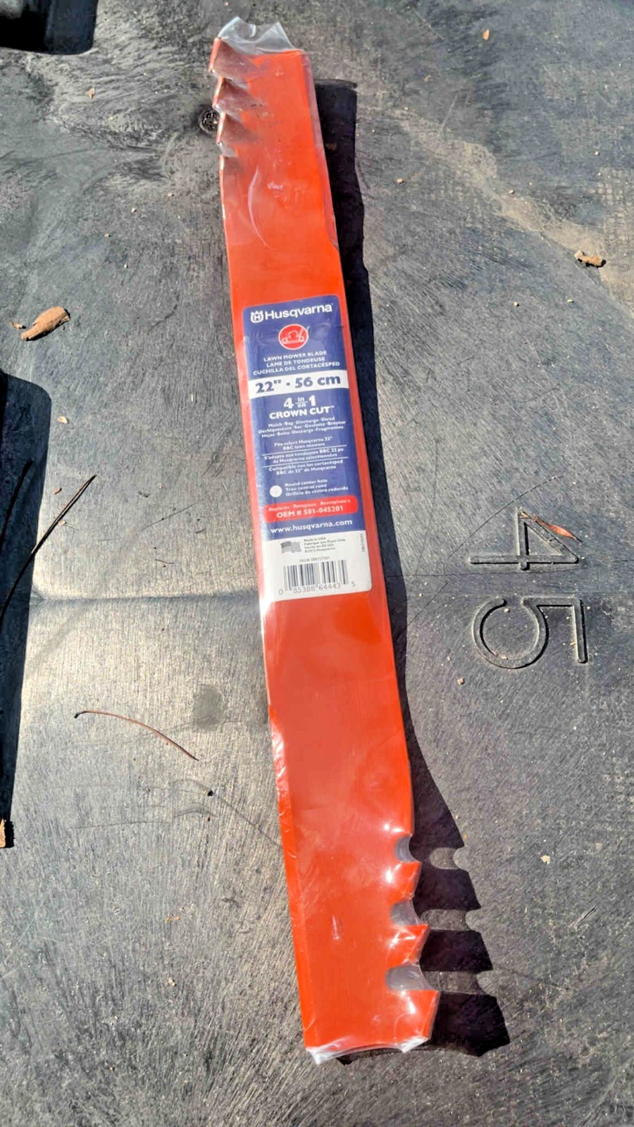 HUSQVARNA ELITE OEM CROWN CUT 22” 4N1 BLADE 581-045201 MULCH BAG DISCHARGE SHRED