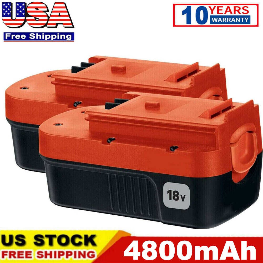 2 Pack 18V for Black and Decker HPB18 18 Volt 4.8 Ah Battery HPB18-OPE 244760-00