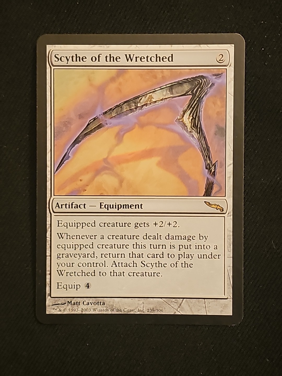 Mtg 🔥 Scythe of the Wretched 🔥 Mirrodin 🌟RARE🌟 MT/NM Magic the Gathering