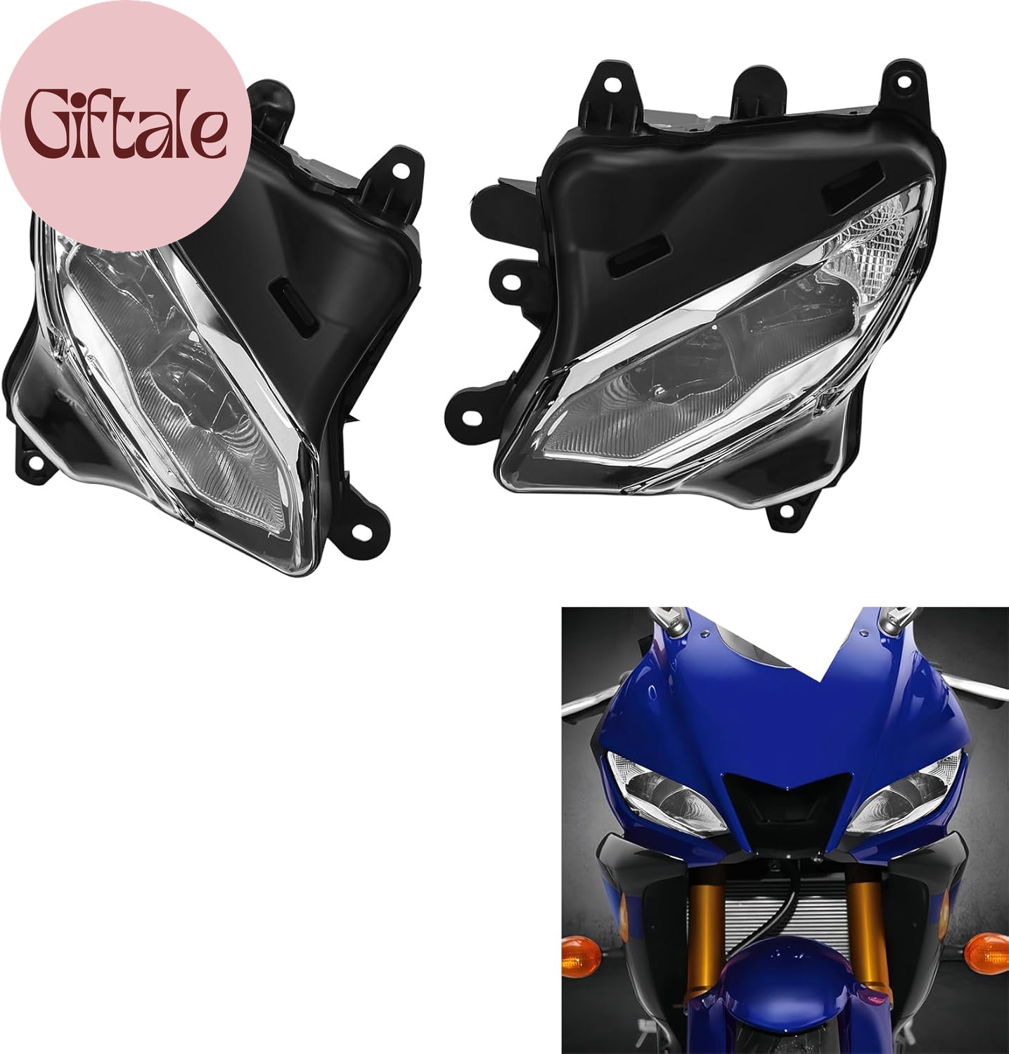 Front LED Headlight Assembly for Yamaha YZF R3 R25 2019 2024