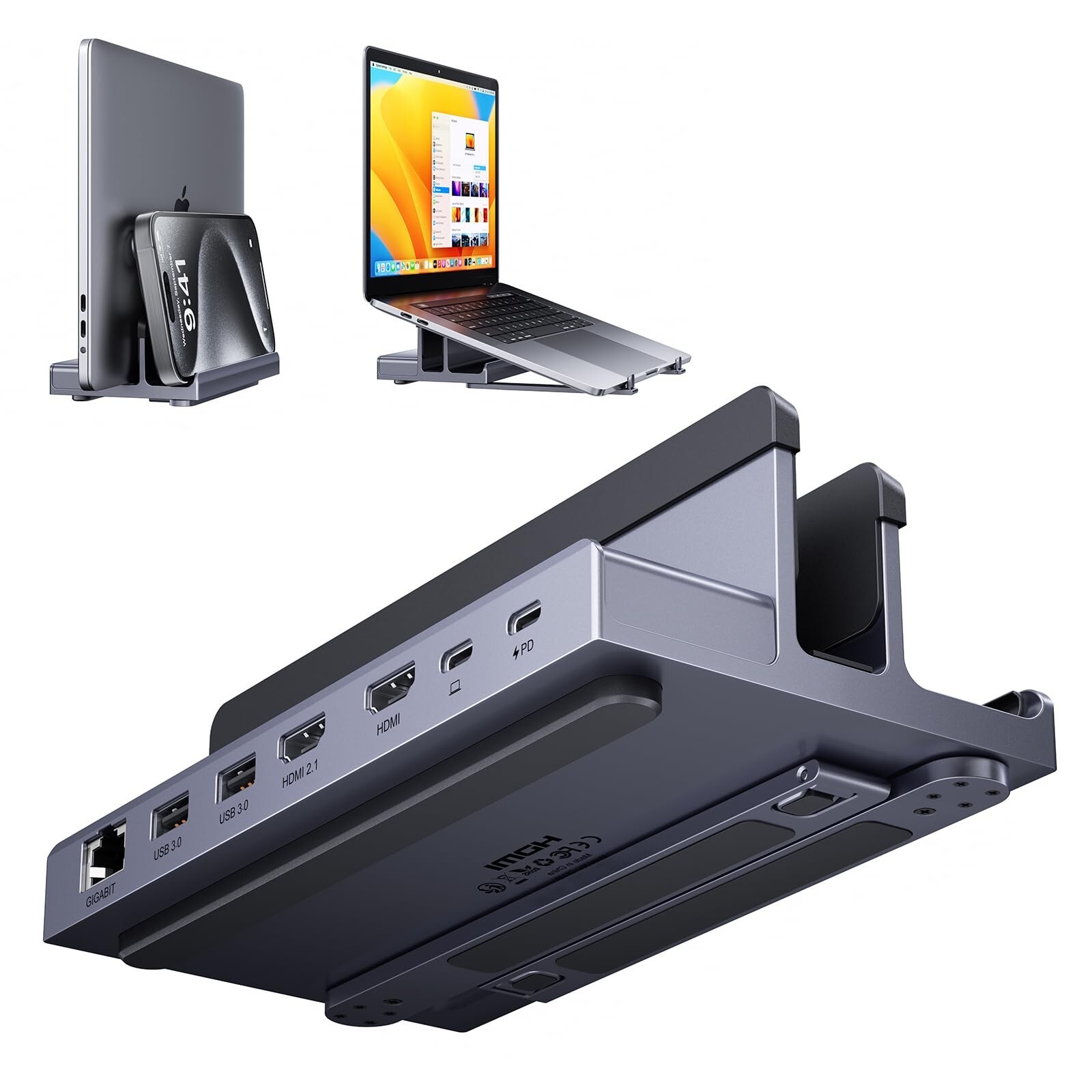 Laptop Docking Station Stand Dual 4K Monitor, QUUGE Dual HDMI Docking Station... Laptop Docking Station Stand Dual 4K Monitor, QUUGE Dual HDMI Docking Station...