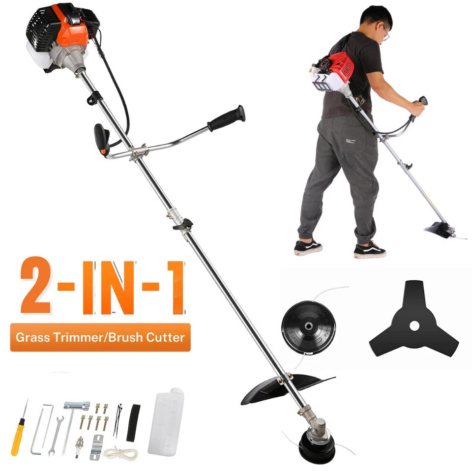58CC Weed Wacker 2Cycle Brush Cutter 4 in 1 Gas Powered String Trimmer Weedeater