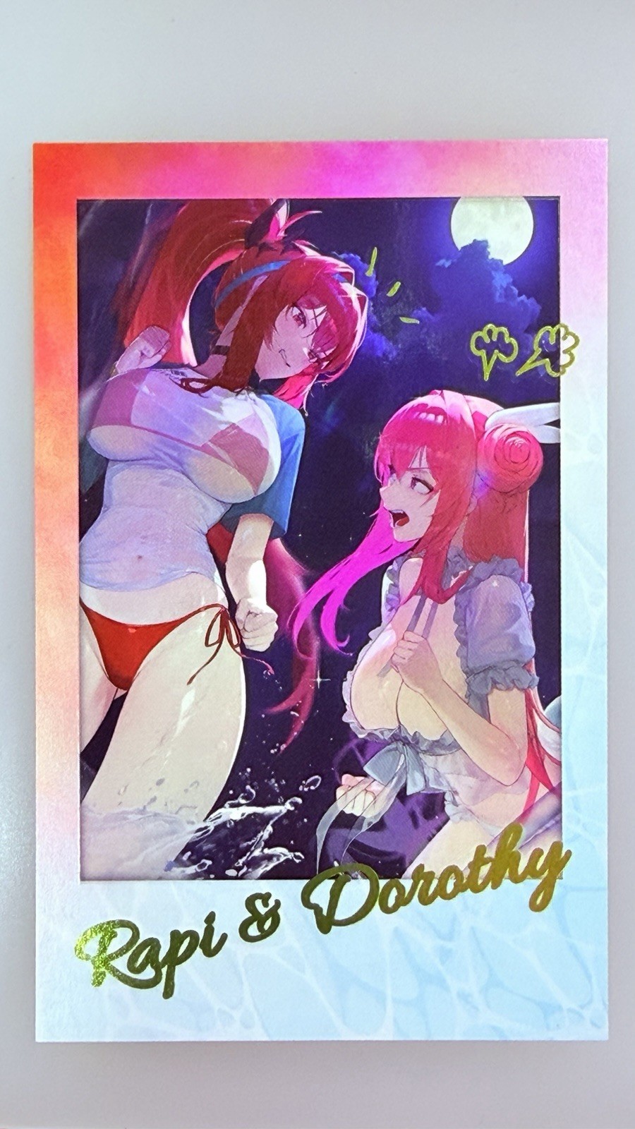 Rapi Dorothy Photo Signed NIKKE Cheki Photo INSTA Instax Style Card Swimsuit