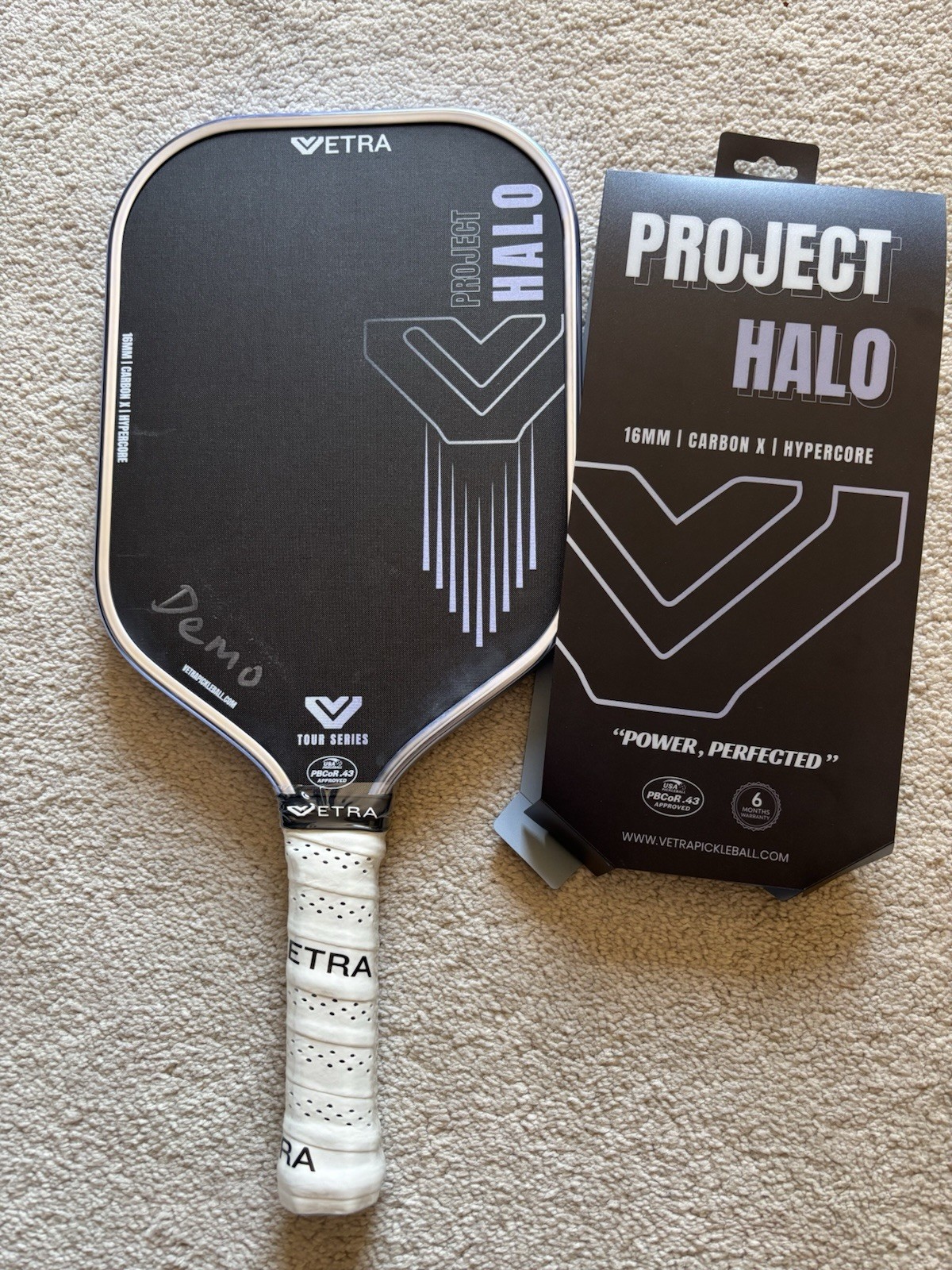 Vetra Project Halo - 16mm Pickleball Paddle Brand New (DEMO, NEVER USED)