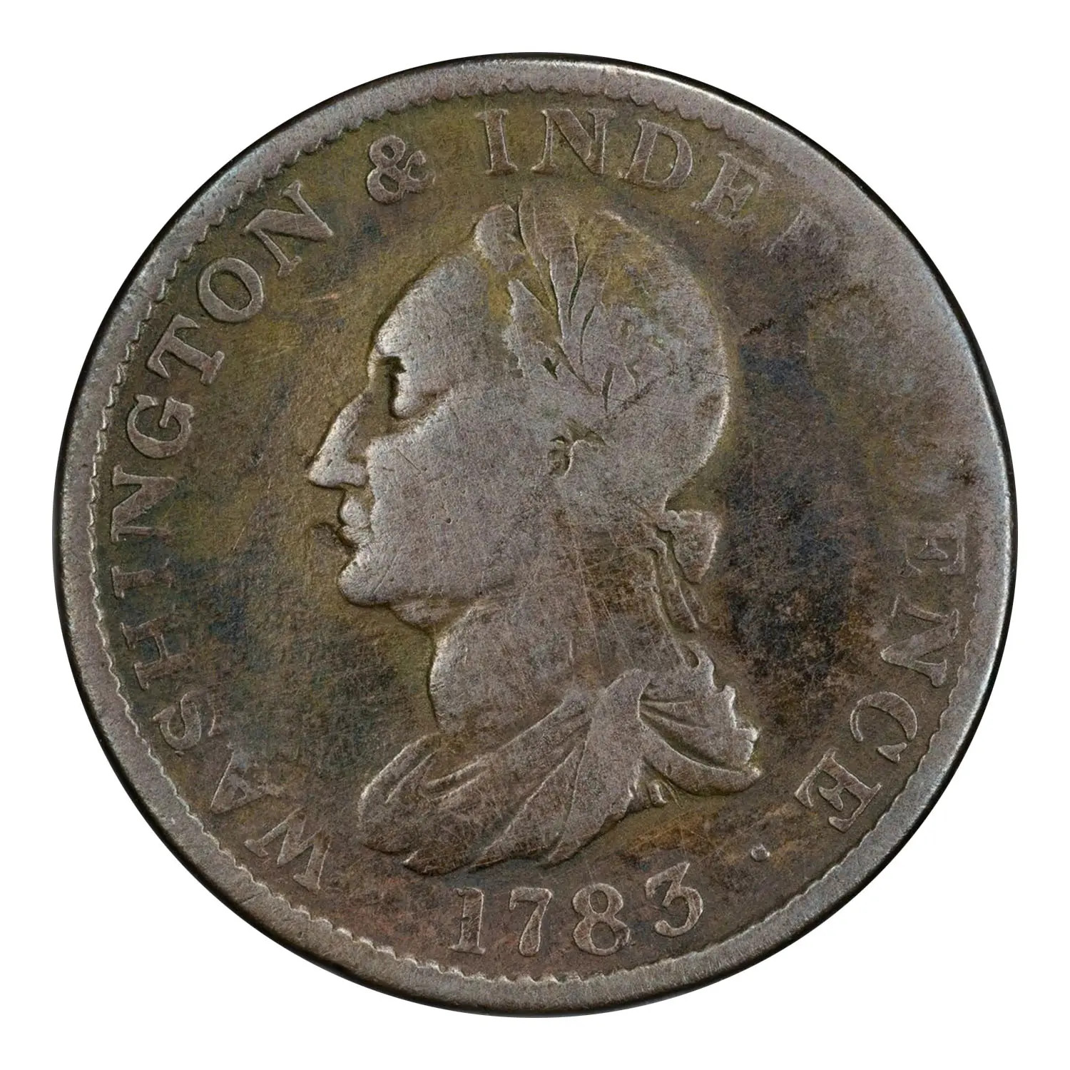 1783 Post Colonial Issue Washington Portrait Piece - No Buttons PCGS Fine Detail 1783 Post Colonial Issue Washington Portrait Piece - No Buttons PCGS Fine Detail