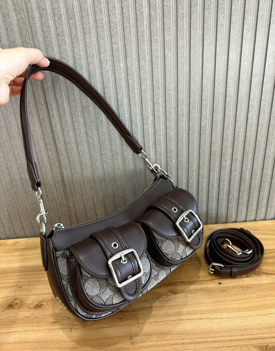 COACH Ashton In Signature Jacquard Oak/Maple CBJ00 NEW Outlet 