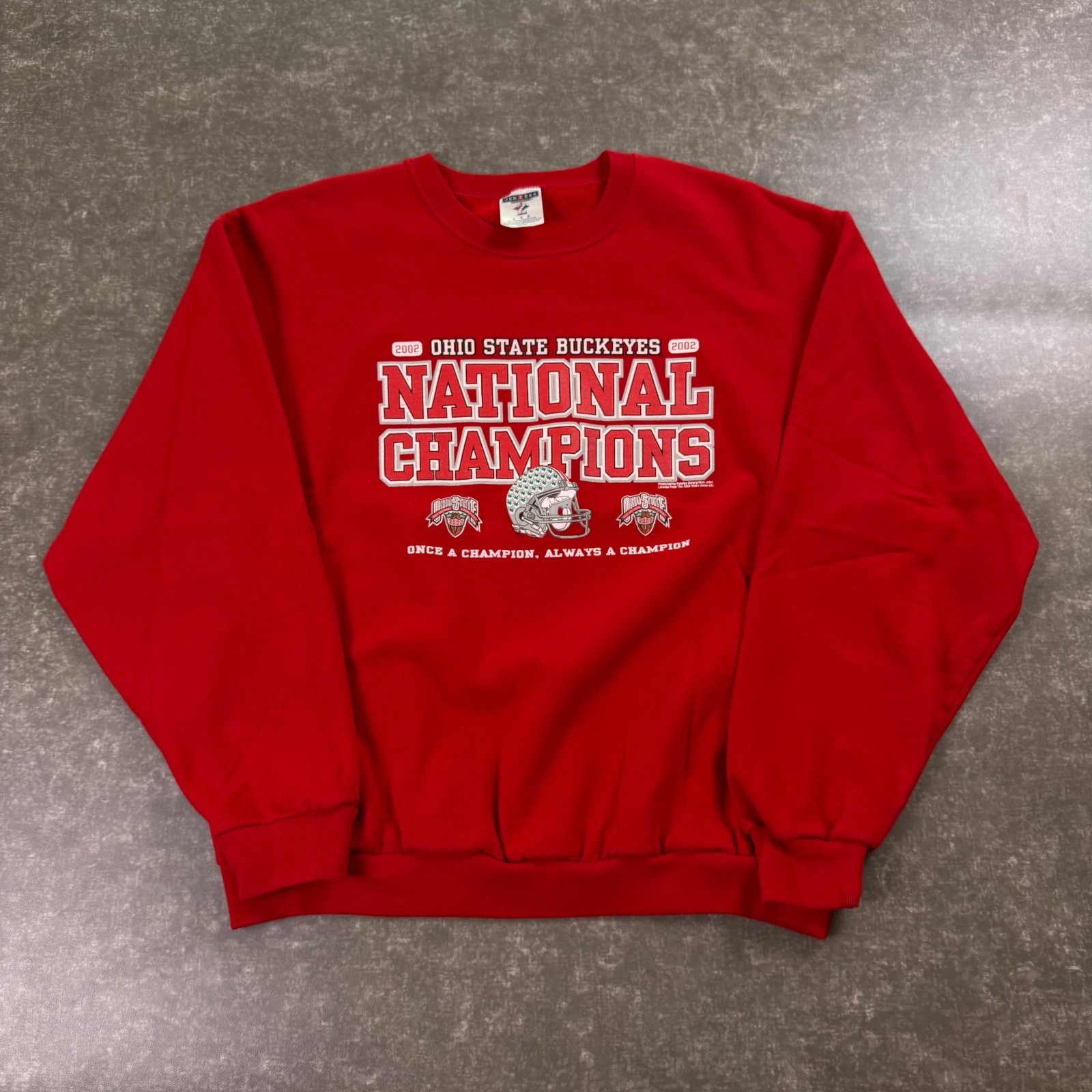 Vintage Ohio State Buckeyes 2002 National Champions Sweatshirt Mens L Red