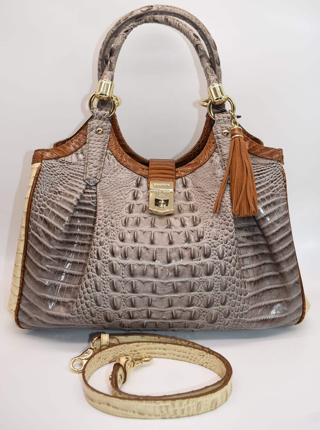 Brahmin Elisa Hobo Shoulder Bag in Tri-Color Melbourne
