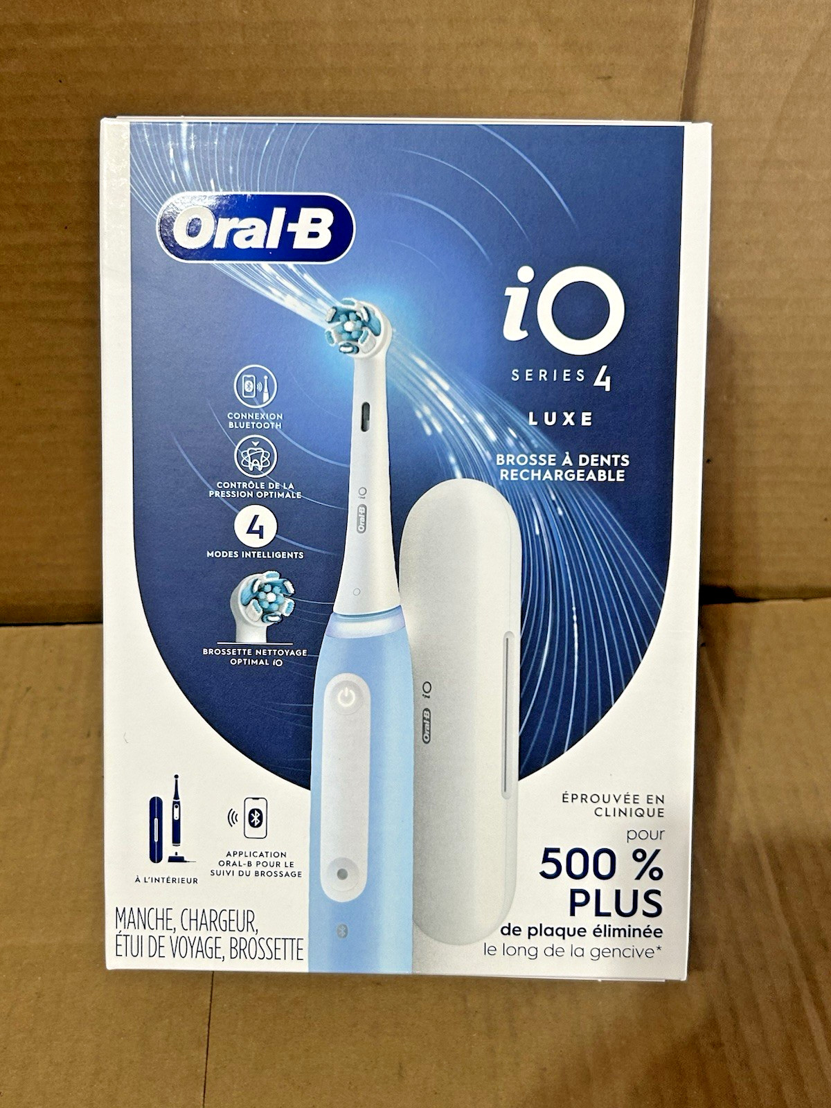 Oral-B iO Series 4 Luxe Electric Rechargeable Toothbrush Icy Blue New Sealed Oral-B iO Series 4 Luxe Electric Rechargeable Toothbrush Icy Blue New Sealed