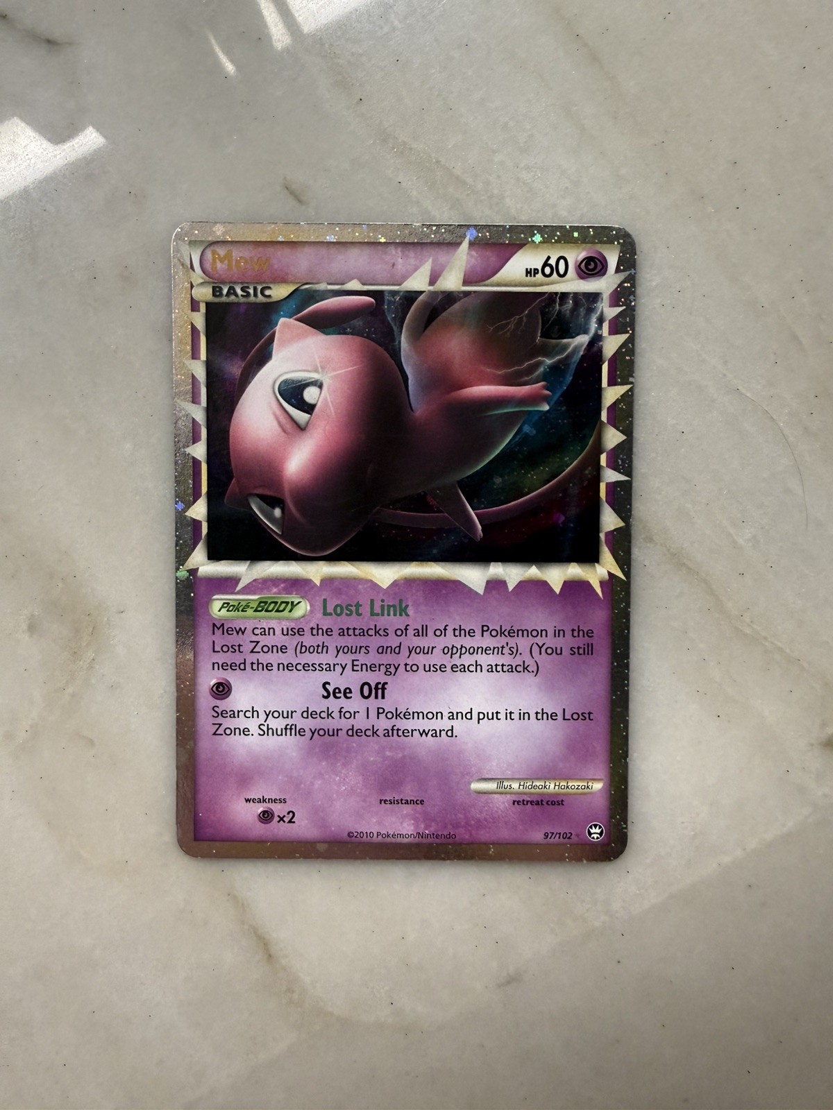 2010 Pokémon Card TCG Mew Prime #97/102 from HS Triumphant.