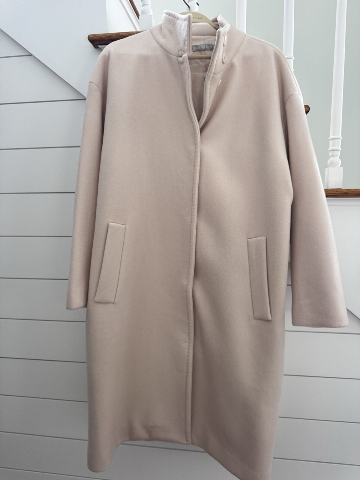NWT J. McLaughlin Lux Angelina Jacket Coat Pink Sand Size L Cashmere Wool $798