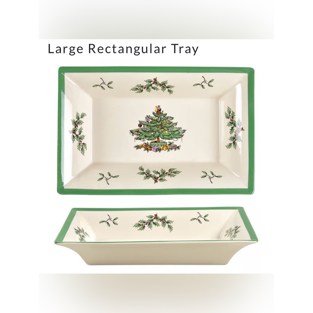 NWOT Spode Christmas Tree Rectangular Tray