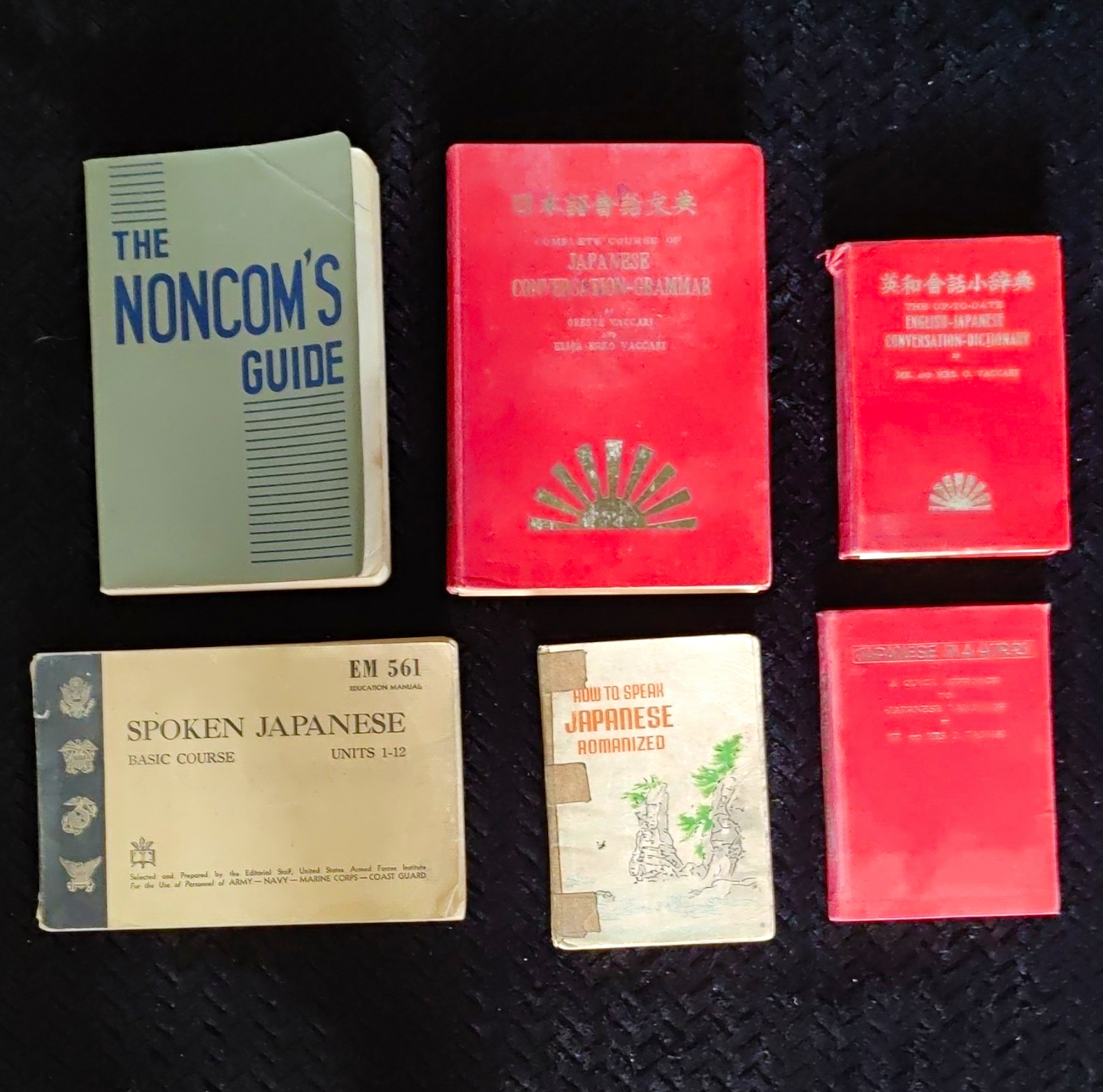 Vtg 1950s Korean War USAF Misawa Japan 49th Maint Sqd Book Lot - 6v Inscribed