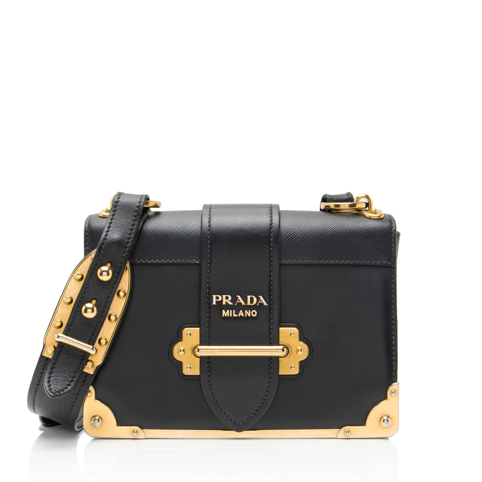 Prada Calfskin Cahier Shoulder Bag