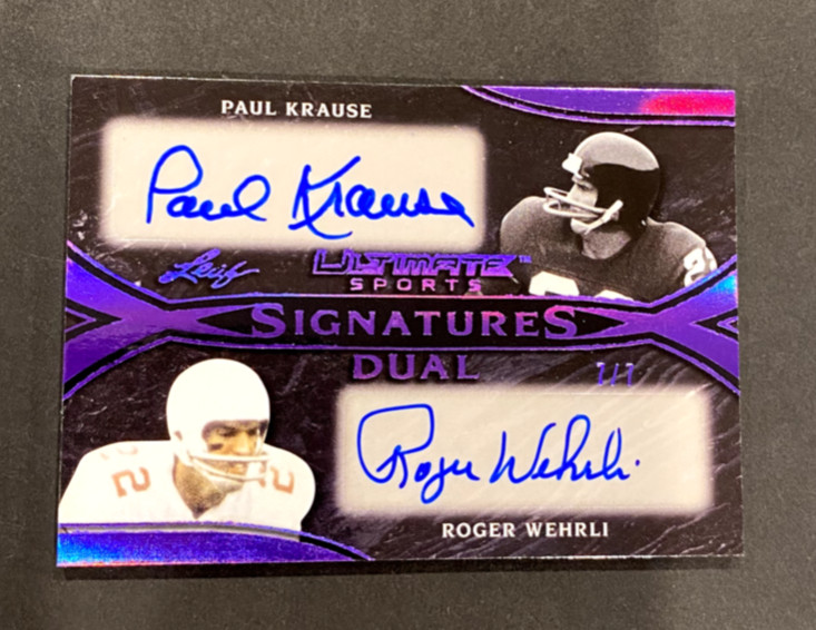 2019 LEAF ULTIMATE SPORTS PAUL KRAUSE ROGER WEHRLI DUAL AUTO 7/7